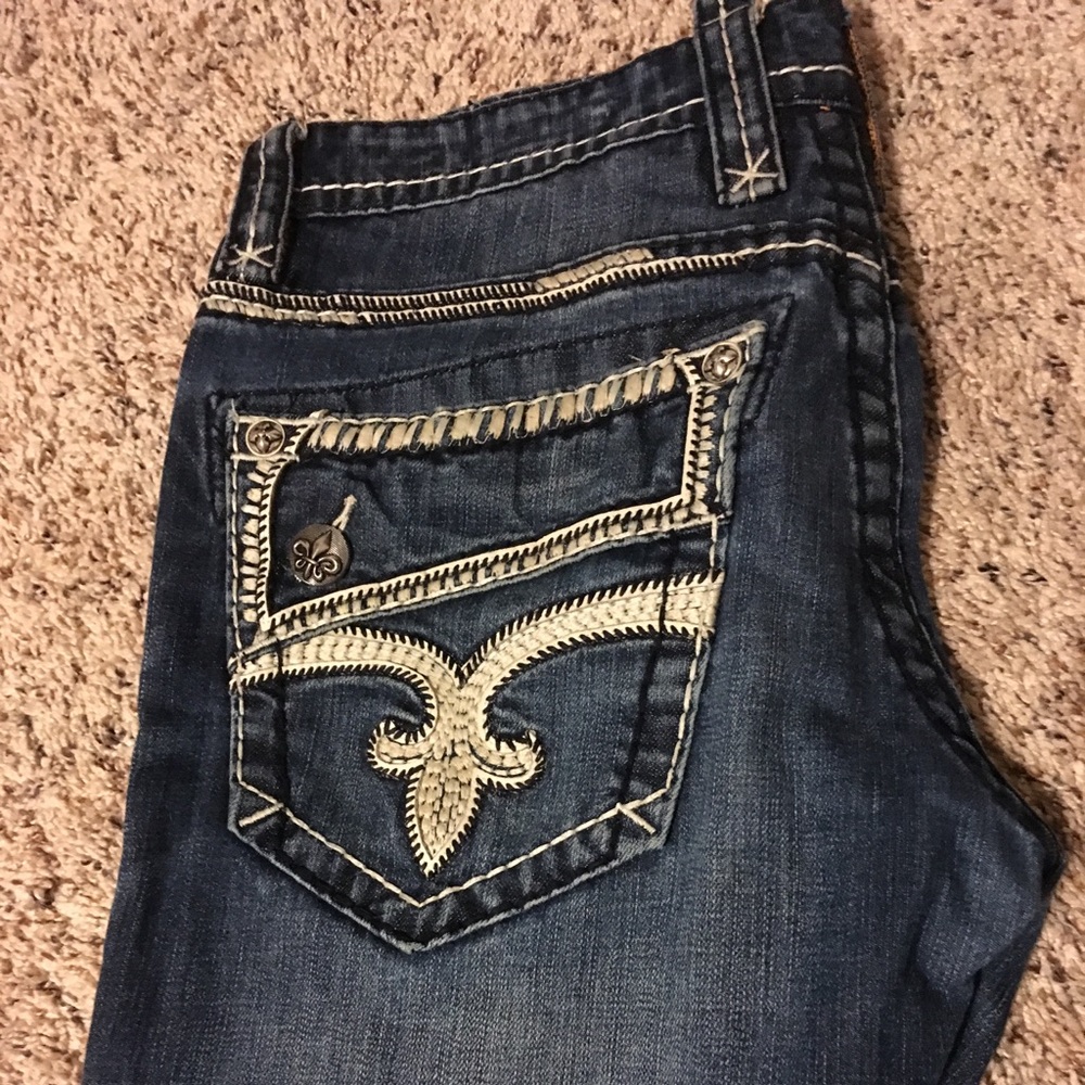 Rock Revival Men’s Jeans. Selvin slim bootcut